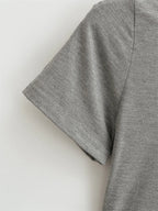 T-shirt décontracté de haute qualité, tendance 2024, coupe slim, manches courtes, uni, style Y2K.