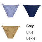 3Pcs/set Women Cotton Panties Female Mesh Underpants Solid Color Bikini Briefs Underwear Ladies Sexy Panty Girls Lingerie
