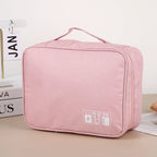 Bolsa de almacenamiento de cables, organizador electrónico digital impermeable, cargador de línea de datos USB portátil, bolsa de almacenamiento con enchufe, organizador de cables de viaje 