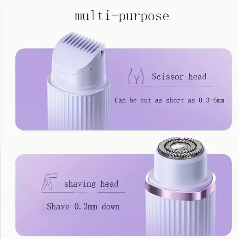 Bikini Trimmer for Women - Painless Electric Razors for Silk Skin,Cordless Body Shaver for Trip,Replaceable Lady Facial Razor