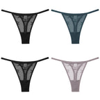 4Pcs Lace Bikini Panties Women Sexy Thongs Lace G-string Underpants S-XL Ladies Comfortable T-Back Underwear Sexy Lingerie 2022