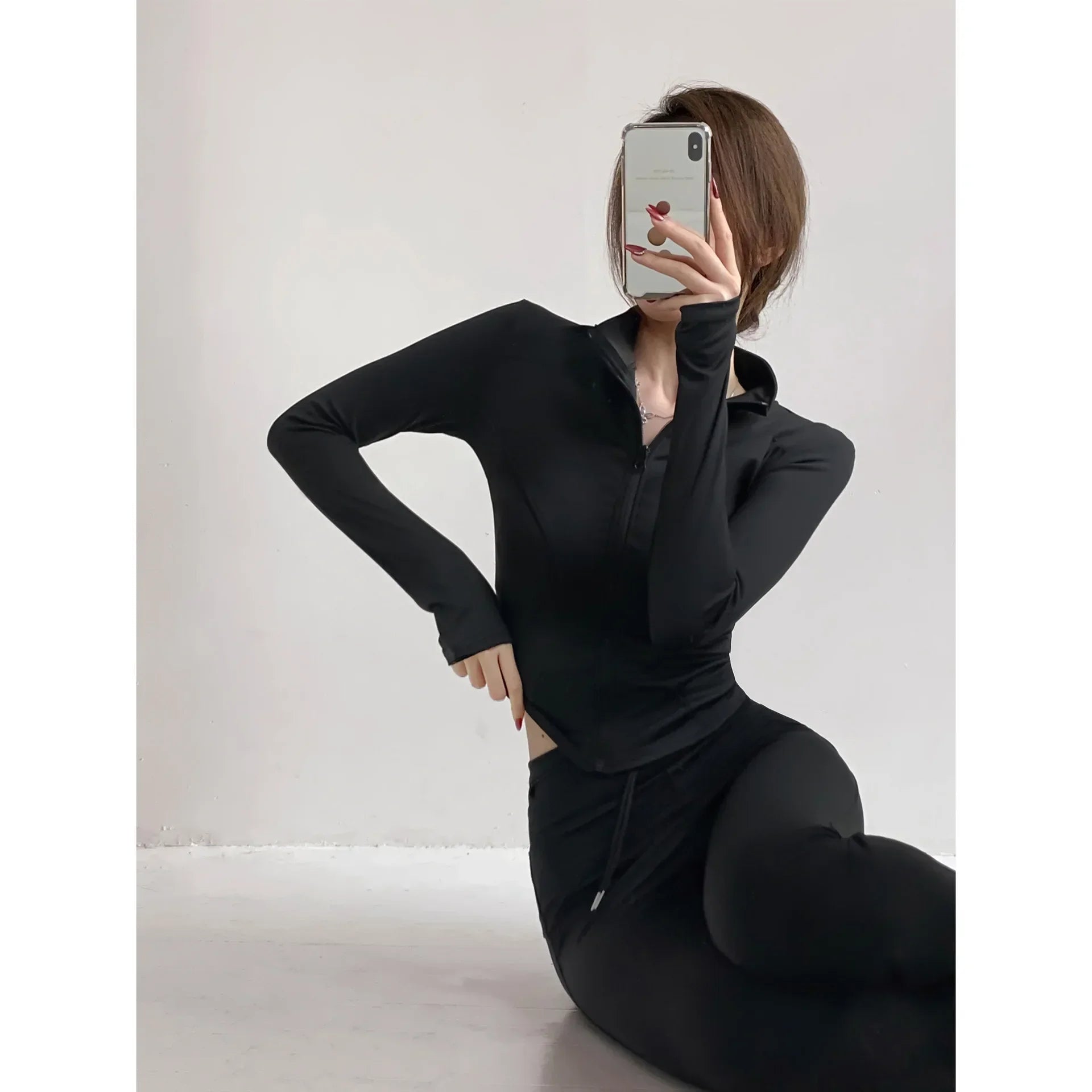 Sun Quick Drying Sports Coat Women's Tight Top Yoga Jacket Long Sleeve Zipper Jacket Running Fitness Women's Jacket S-3XL