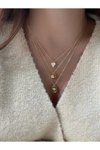 3 Piece Heart Charm Necklace Set for Women Elegant Layered Jewelry