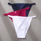 FINETOO 3Pcs/set Women's Cotton Panties Low Waist Bikini Briefs M-2XL Ladies Underwear Female Soft Solid Underpants Lingerie New