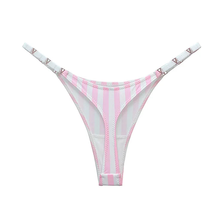 Seamless Sexy Thong Women Underwear Briefs Panties Zebra Flower Low Rise Luxury Metal Buckle G-String Bikini Girls Female Panty