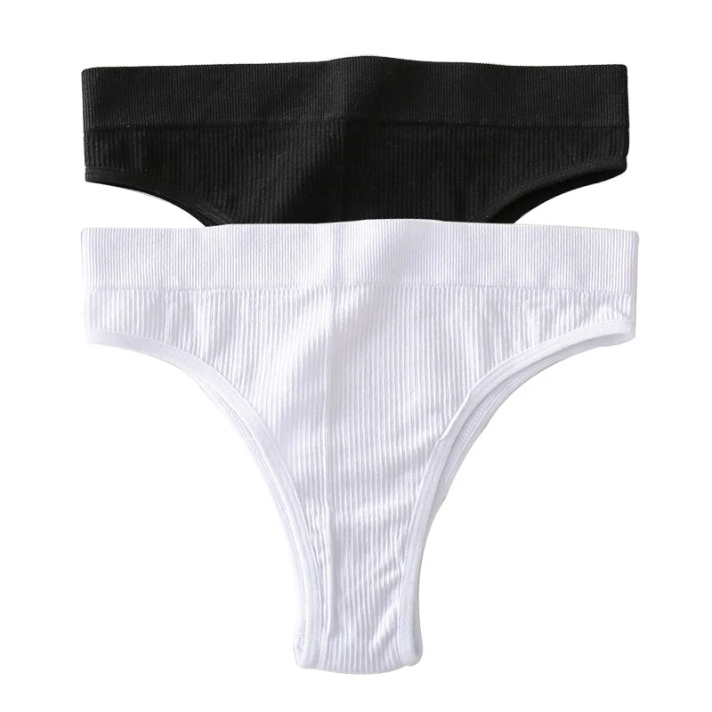 FINETOO 2PCS/Set Seamless Women Pantys High Waist Briefs Solid Color Brazilian Panties Girls Sexy Underpants For Women Lingerie