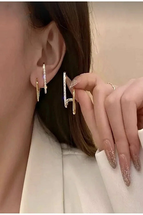 Zircon Stud Earrings for Women – Elegant Sparkling Crystal Everyday