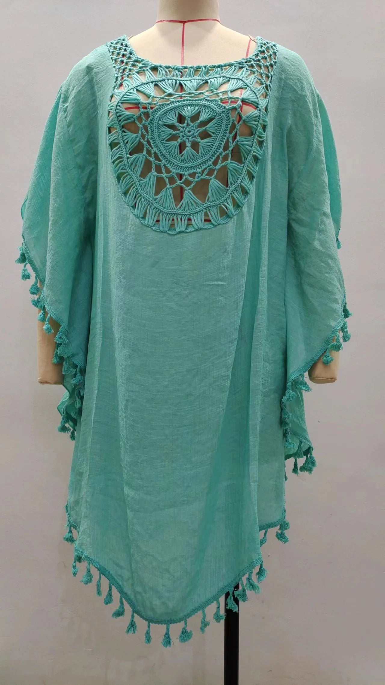 Crochet Bikini Cover Up - Sexy Beach Dress Shirt for Women Swimwear