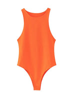 summer solid sexy bodycon women bodysuits female 4 color green slim casual  bodysuit chic lady club short playsuits femme