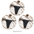 FINETOO 3Pcs/set Sexy Low-rise Thongs Women Bikini Panties T-back Underpants M-XL Female G-String Panty Ladies Thong Lingerie