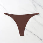 Ice Silk Seamless Panties For Women Soft Thin Band Thongs Woman Satin Underwear Female Bikini Panties String Tangas Mujer
