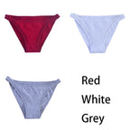3Pcs/set Women Cotton Panties Female Mesh Underpants Solid Color Bikini Briefs Underwear Ladies Sexy Panty Girls Lingerie