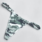 Women's Panties Bikini Silky Sexy Ladies Adjustable Camouflage Sexy Low Waist  Female G-String Thong Female T Back Lingerie