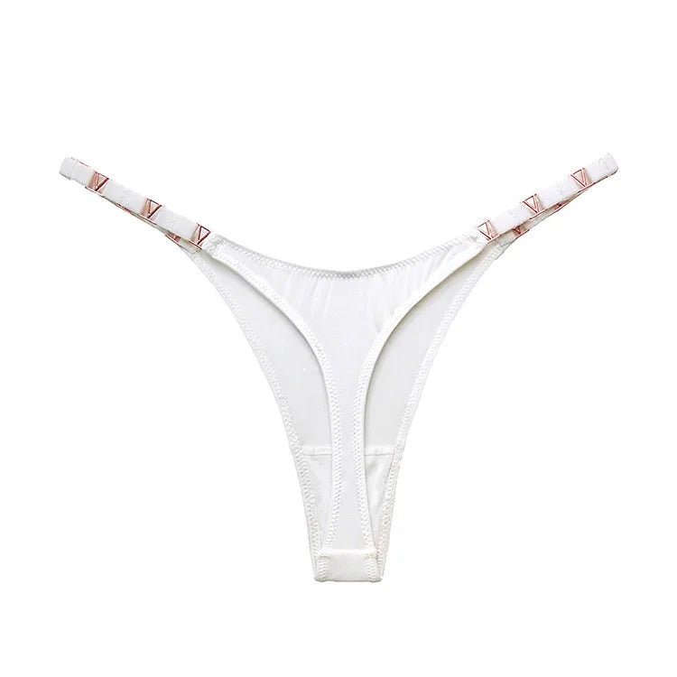 Seamless Sexy Thong Women Underwear Briefs Panties Zebra Flower Low Rise Luxury Metal Buckle G-String Bikini Girls Female Panty