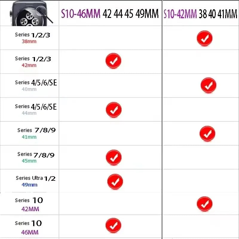 Silicone Band for Apple Watch - Sport Strap for Series 10, 9, 8, 7, 6, SE, Ultra 2 (49mm 45mm 44mm 42mm 41mm 40mm)