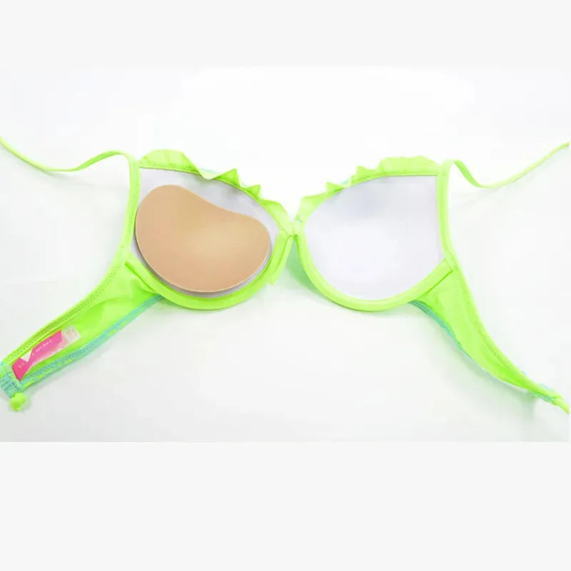 Coussinets de poitrine push-up pour bikini femme - Mousse épaisse et respirante, compatibles avec les maillots de bain et ensembles bikini.