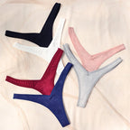 Women Sexy V Waist Sports Thongs G-String Breathable Panties Low Underwear Knicker T Pants Elastic Bikini Underpants Simple