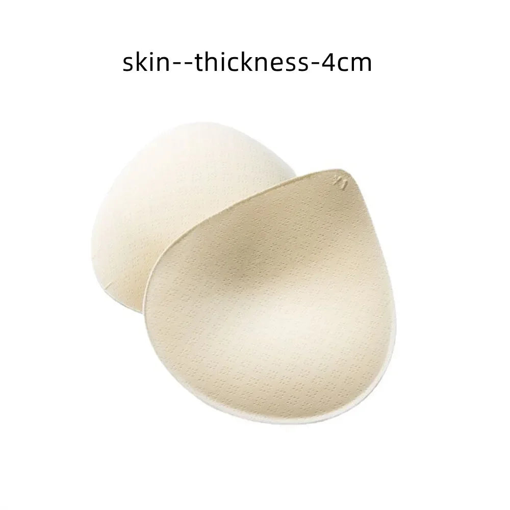 2PCS Thick Push Up Bra Pads - Latex Removable Breast Enhancer Inserts for Swimsuit, Bikini, Lingerie & Sports Bras (S/M/L)