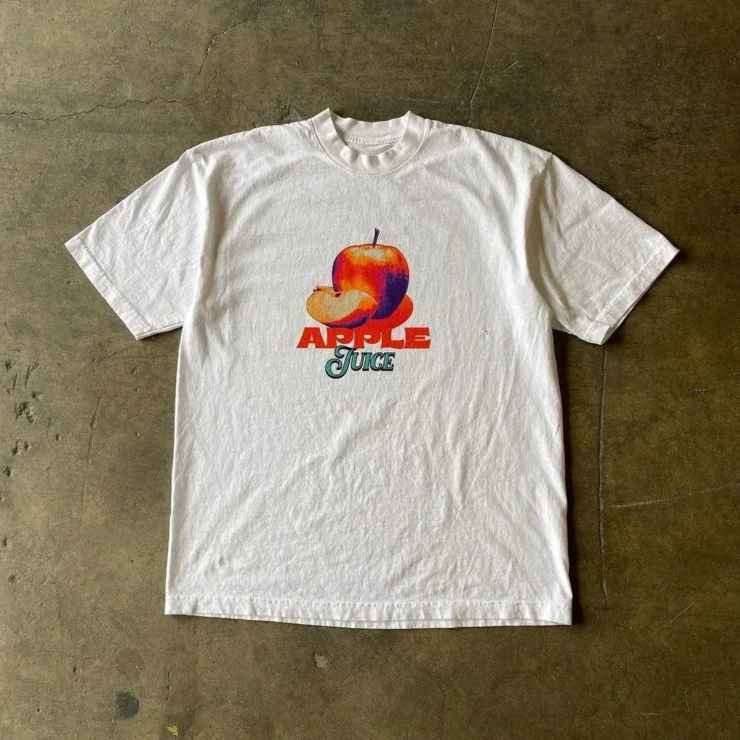 American Fashion Oversized Printing Loose Short T-shirt Men Women Y2K Harajuku Hip-Hop Gothic Casual Joker Couple StreetWear Top