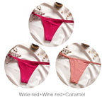 FINETOO 3Pcs/set Sexy Low-rise Thongs Women Bikini Panties T-back Underpants M-XL Female G-String Panty Ladies Thong Lingerie