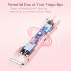 2 in 1 Women Dual-Head Painless Electric Razors Bikini Trimmer Wet Dry Use for Ladies Pubic Hair Detachable Head Electric Shaver
