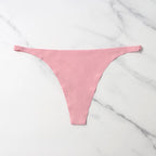 Ice Silk Seamless Panties For Women Soft Thin Band Thongs Woman Satin Underwear Female Bikini Panties String Tangas Mujer