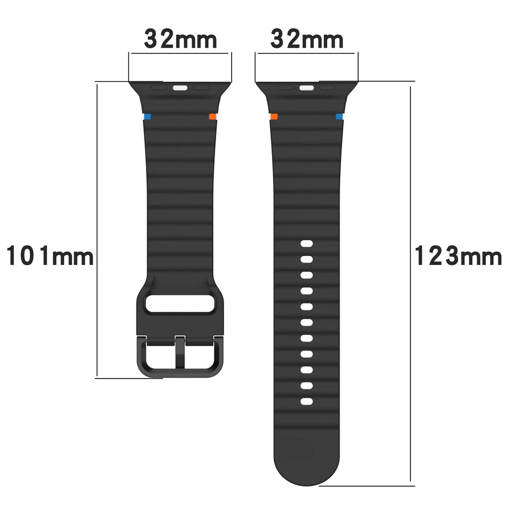 Silicone Band for Apple Watch - Sport Strap for Series 10, 9, 8, 7, 6, SE, Ultra 2 (49mm 45mm 44mm 42mm 41mm 40mm)