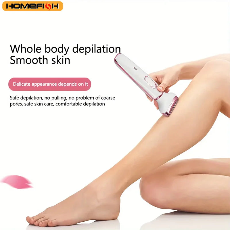 4 in 1 Electric Razor for Women Shaver Lady Shaver Body Hair Trimmer for Armpit Bikini Arm Leg Face Mustache Portable Painless