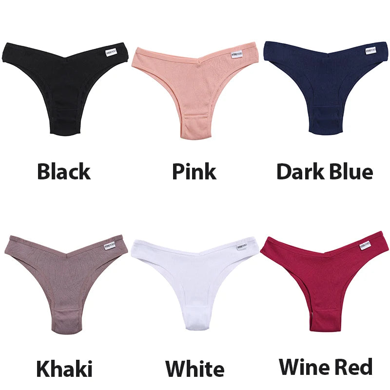 5PCS/Set Cotton Lingerie Panties Sexy Underwear Women Briefs Tangas Female Underpants Pantys Thong Panties Bikini Solid 13 Color