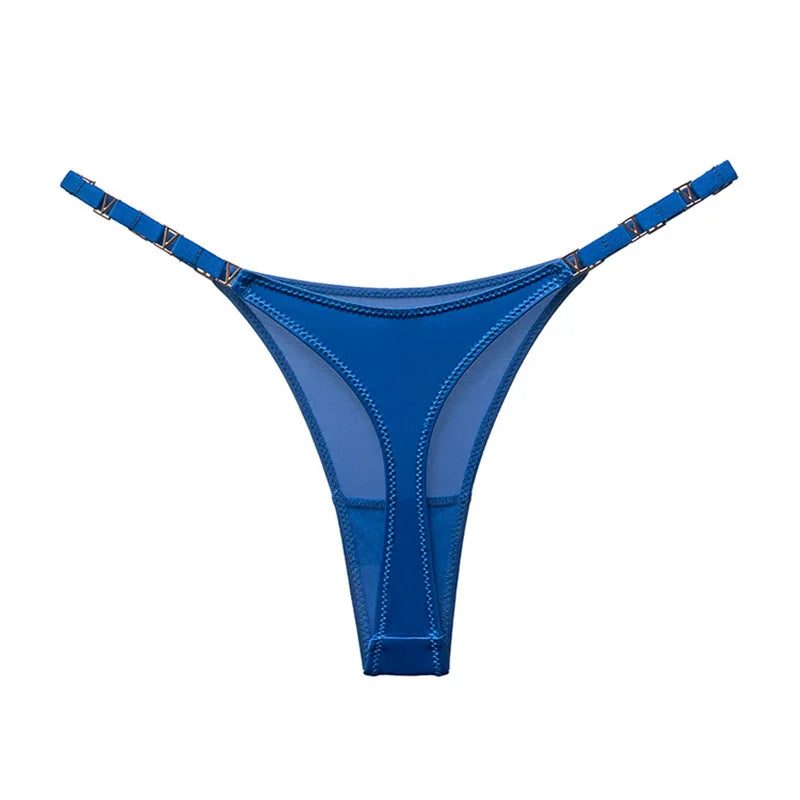 Seamless Sexy Thong Women Underwear Briefs Panties Zebra Flower Low Rise Luxury Metal Buckle G String Bikini Girls Female Panty