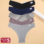 5PCS/Set Cotton Lingerie Panties Sexy Underwear Women Briefs Tangas Female Underpants Pantys Thong Panties Bikini Solid 13 Color