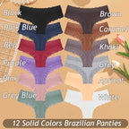 3PCS/Set Women Cotton Panties Floral Lace Brazilian Panties Sexy Low Waist Lingerie Female Soft Underwear Solid T-Back Bikini