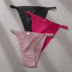 FINETOO 3Pcs/set Women's Cotton Panties Low Waist Bikini Briefs M-2XL Ladies Underwear Female Soft Solid Underpants Lingerie New