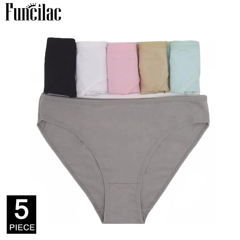Women's cotton panties Girl Briefs Ms. cotton underwear bikini underwear sexy Ladies Briefs Free shipping 5 Pcs/set