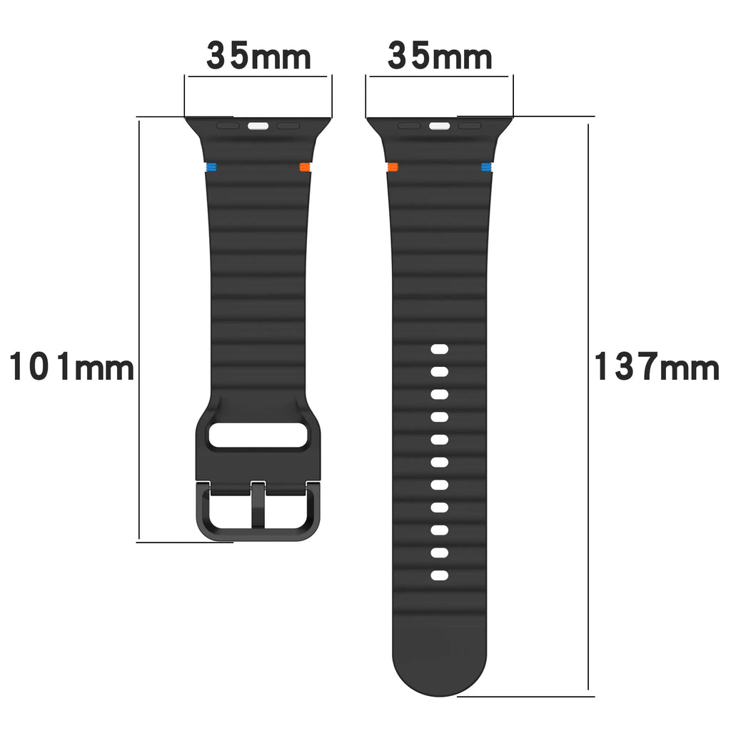 Silicone Band for Apple Watch - Sport Strap for Series 10, 9, 8, 7, 6, SE, Ultra 2 (49mm 45mm 44mm 42mm 41mm 40mm)
