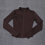 Veste de sport pour femme, chemise à manches longues, manteau d'entraînement, vêtements de gym et de yoga. 