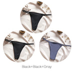 FINETOO 3Pcs/set Sexy Low-rise Thongs Women Bikini Panties T-back Underpants M-XL Female G-String Panty Ladies Thong Lingerie