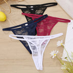 FINETOO Sexy Lace Thongs M-XL Low Waist T-Back Underwear Women Lace G-string Underpants Lady Bikini Panties Female Sexy Lingerie