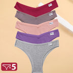 5PCS/Set Cotton Lingerie Panties Sexy Underwear Women Briefs Tangas Female Underpants Pantys Thong Panties Bikini Solid 13 Color