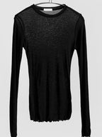 High Quality Plain T Shirt Women  Elastic Basic T-shirts Female Casual Tops Long Sleeve Sexy Thin T-shirt see through