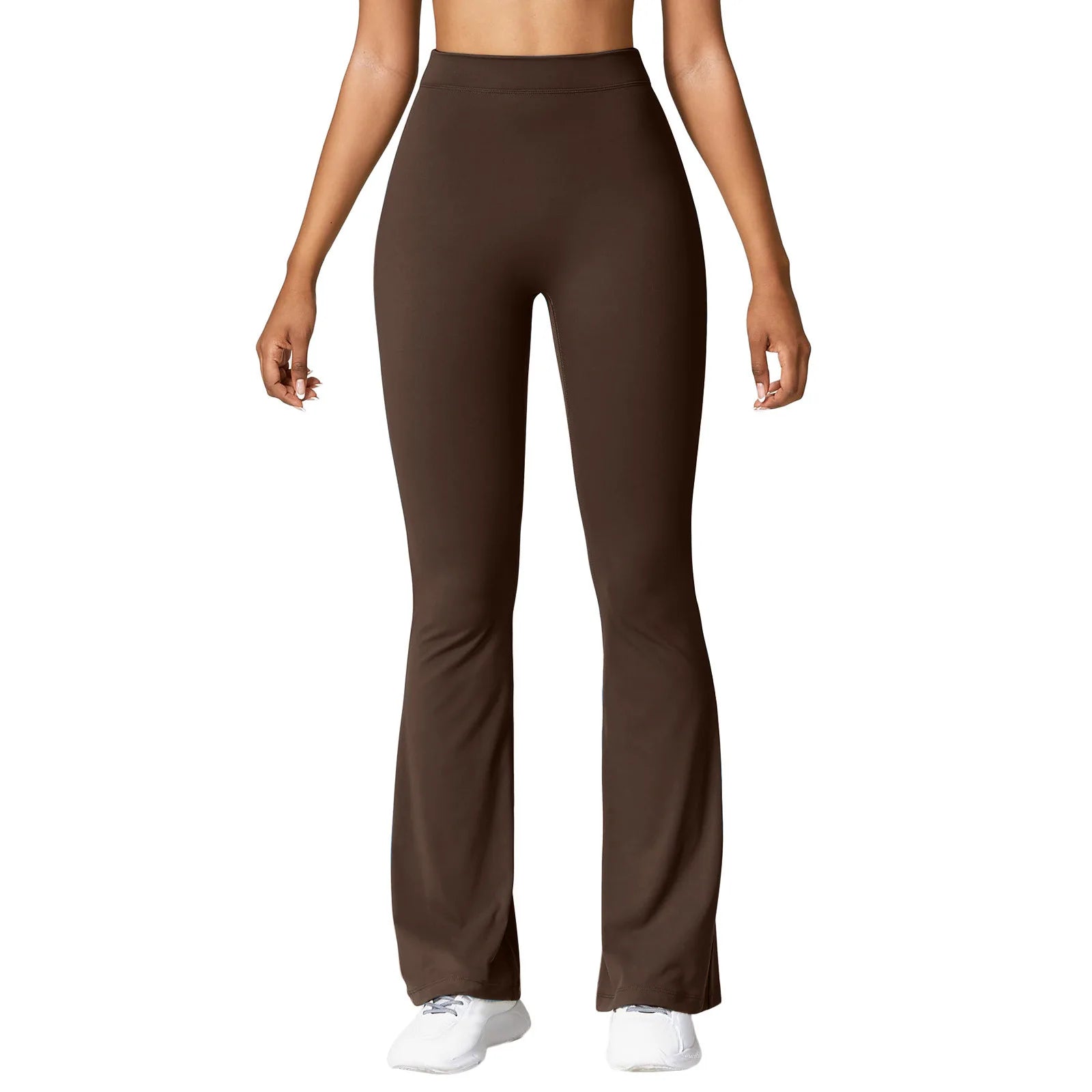 Leggings en microfibre effet seconde peau pour femme, taille haute, push-up, coupe slim, style décontracté.