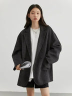 Manteaux en laine pour femmes CHIC VEN, coupe ample et décontractée, croisés, style rétro, veste réversible, vêtements d'extérieur pour femme d'affaires, collection automne-hiver 2026
