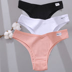 FINETOO 3Pcs/Set Women Cotton Panties Low Rise Briefs Underwear Ladies Sexy Brazil Underpanties Female Intimates Lingerie Bikini