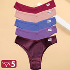 5PCS/Set Cotton Lingerie Panties Sexy Underwear Women Briefs Tangas Female Underpants Pantys Thong Panties Bikini Solid 13 Color