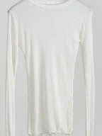 High Quality Plain T Shirt Women  Elastic Basic T-shirts Female Casual Tops Long Sleeve Sexy Thin T-shirt see through