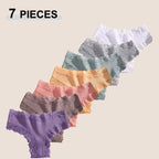 7PCS/Set Women Sexy Lace Panties Cotton Seamless Brazilian Panties Female Sexy Low Rise Soft Underwear G-String Lingerie S-XL