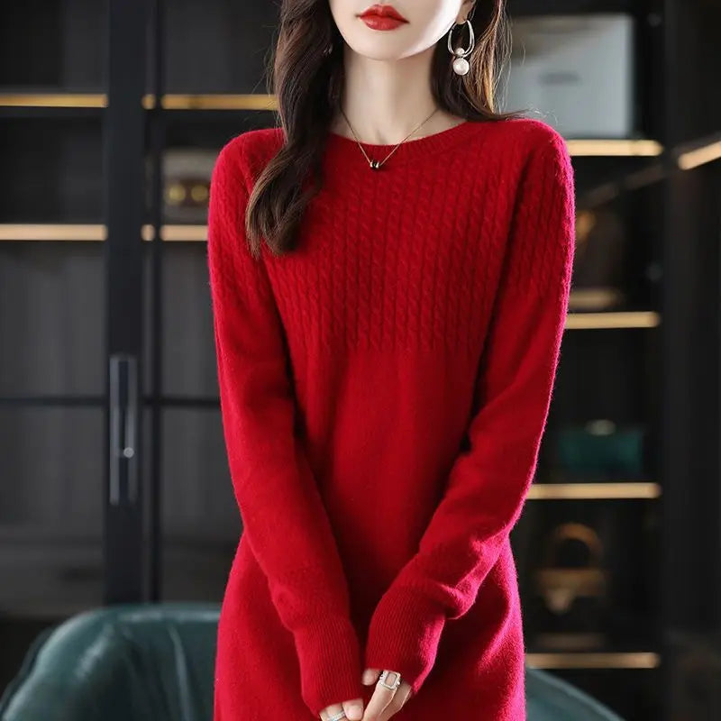 Red Long Dresses for Women Loose Crochet Black Maxi Solid Robe Woman Dress Clothes Knitted Evening Y2k New in Luxury Hot Outfits