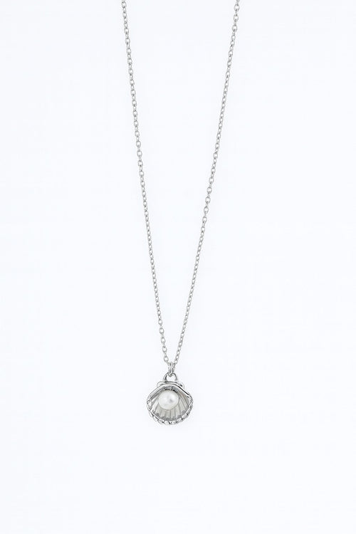 Stainless Steel Silver Oyster Necklace for Women