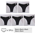 FINETOO 3/5Pcs Cotton Brazilian Panties Women's Panties Sexy V Waist T-Back Underwear Female Soft Underpants Lady Bikini Lingeri