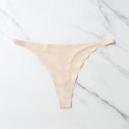 Ice Silk Seamless Panties For Women Soft Thin Band Thongs Woman Satin Underwear Female Bikini Panties String Tangas Mujer